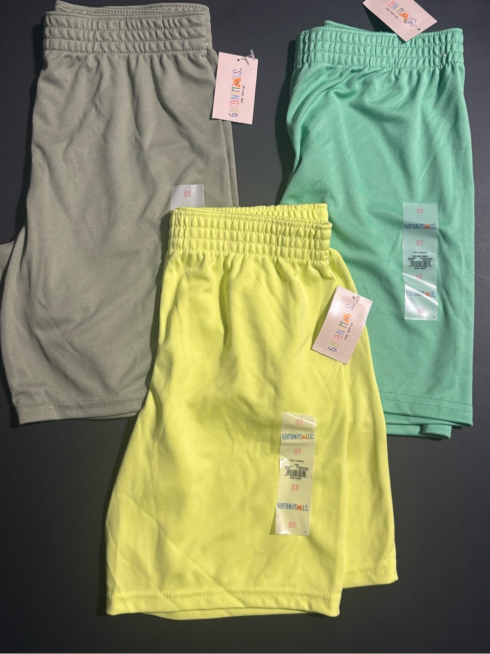 Garanimals Kids Pull-On Shorts - Neon Yellow, Mint & Green